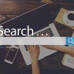 Person searching for a website.