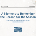 Kelly Rice, Treefrog Marketing’s Founder and Chief Marketing Strategist, reading the Christmas story.