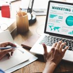 Businesswoman working on her marketing strategy