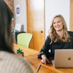 Treefrog’s Kelly Rice talks with client