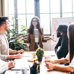 Small business marketing strategy meeting