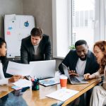 Small business marketing strategy meeting