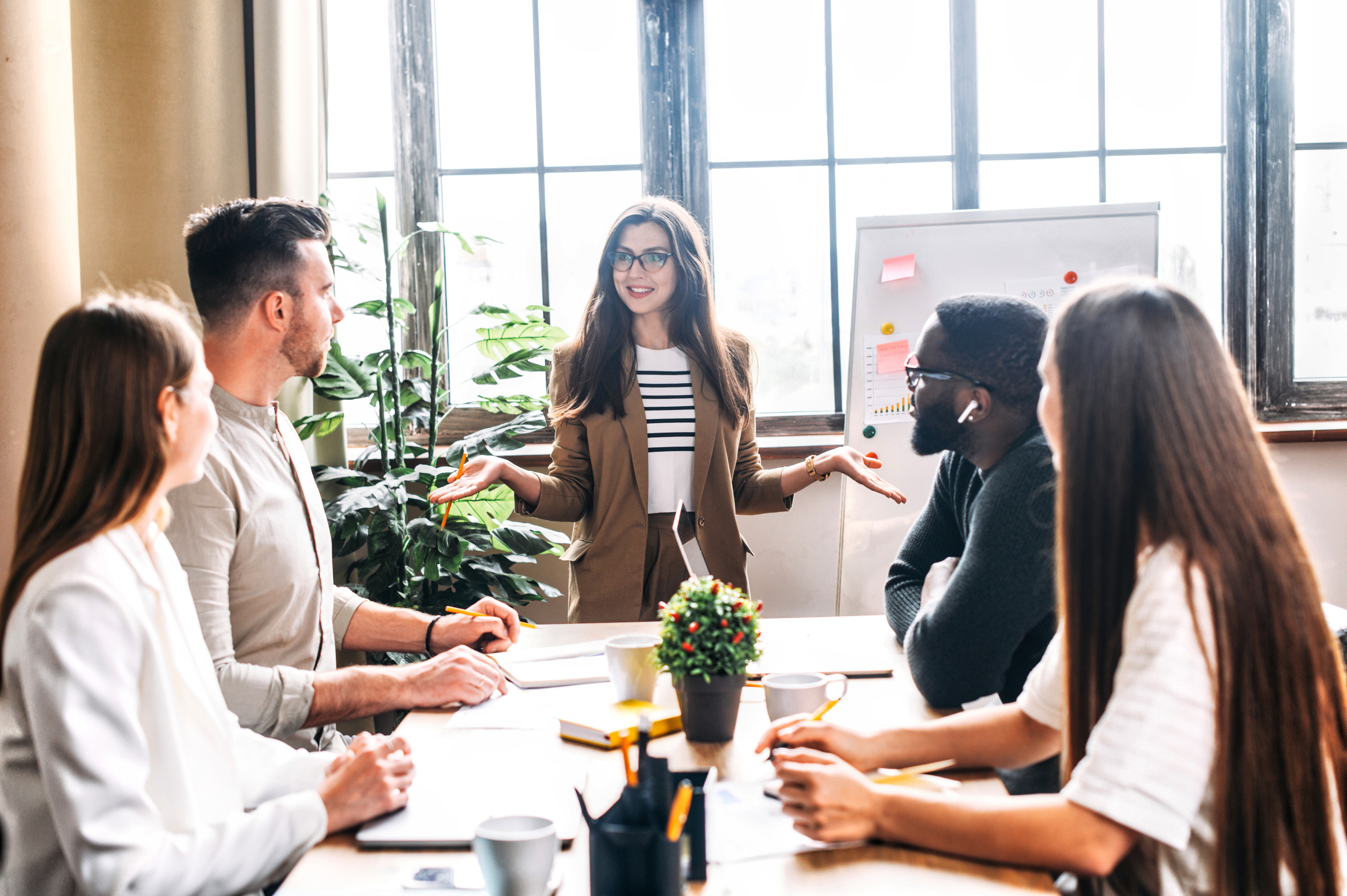 Small business marketing strategy meeting