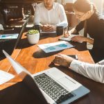 Small business leaders working on a marketing strategy for service businesses